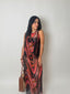 Black & Red Maxi Cover Up