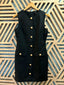 Black Classic Button Dress