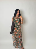 Floral Print Maxi Cover Up