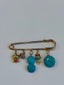 Blue Stones Brooch