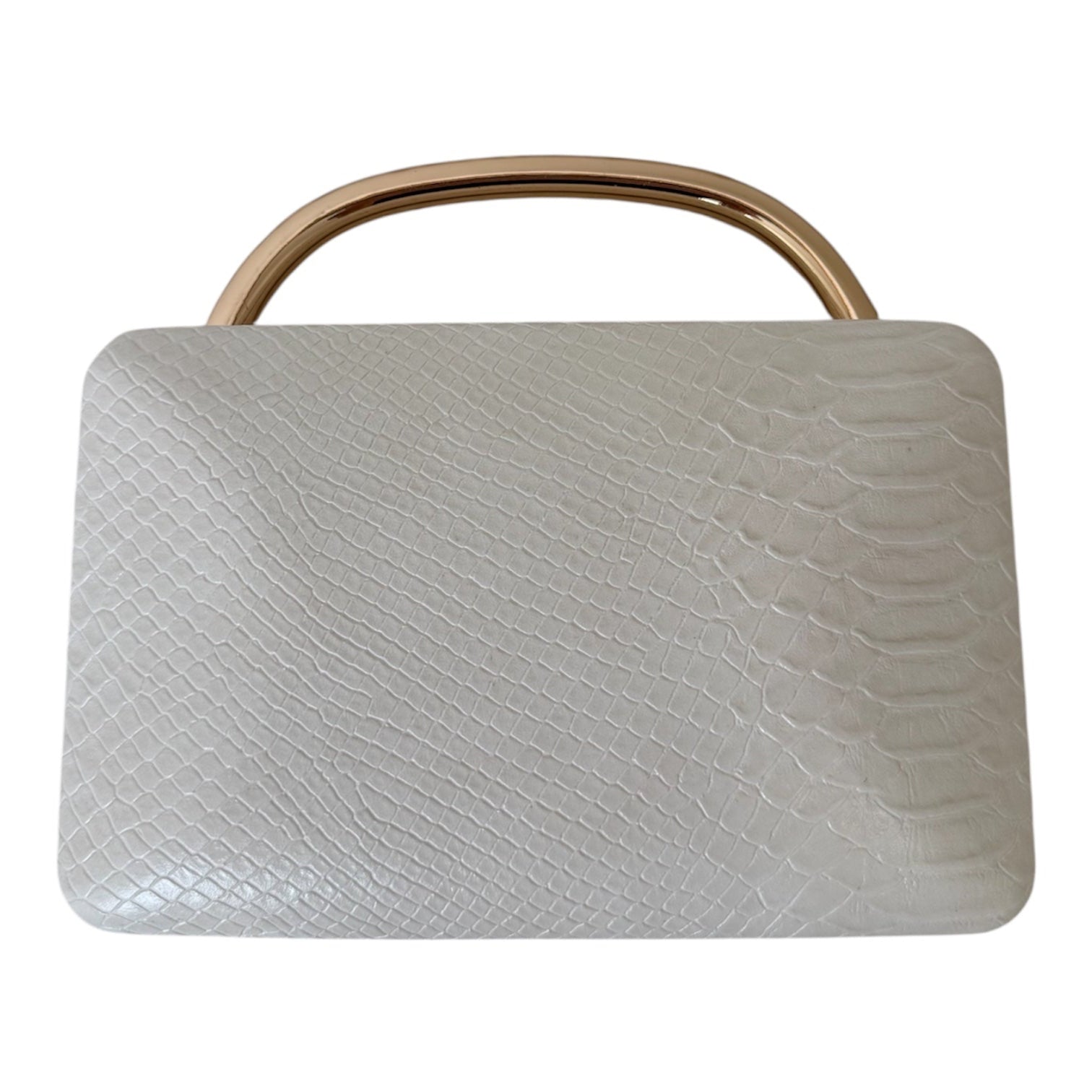 Rectangle Snake Print Clutch