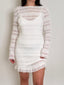 White Texture Mini Dress
