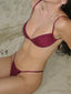 Merlot Beaded Bikini Set