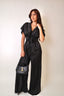 Black Ruffle Jumpsuit