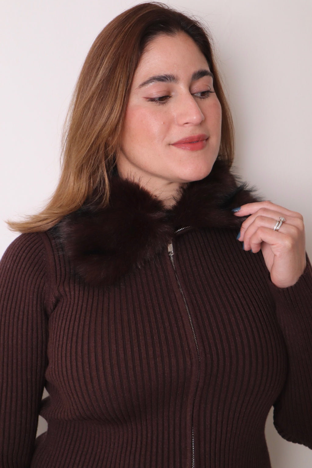 Danya Faux Fur Cardigan