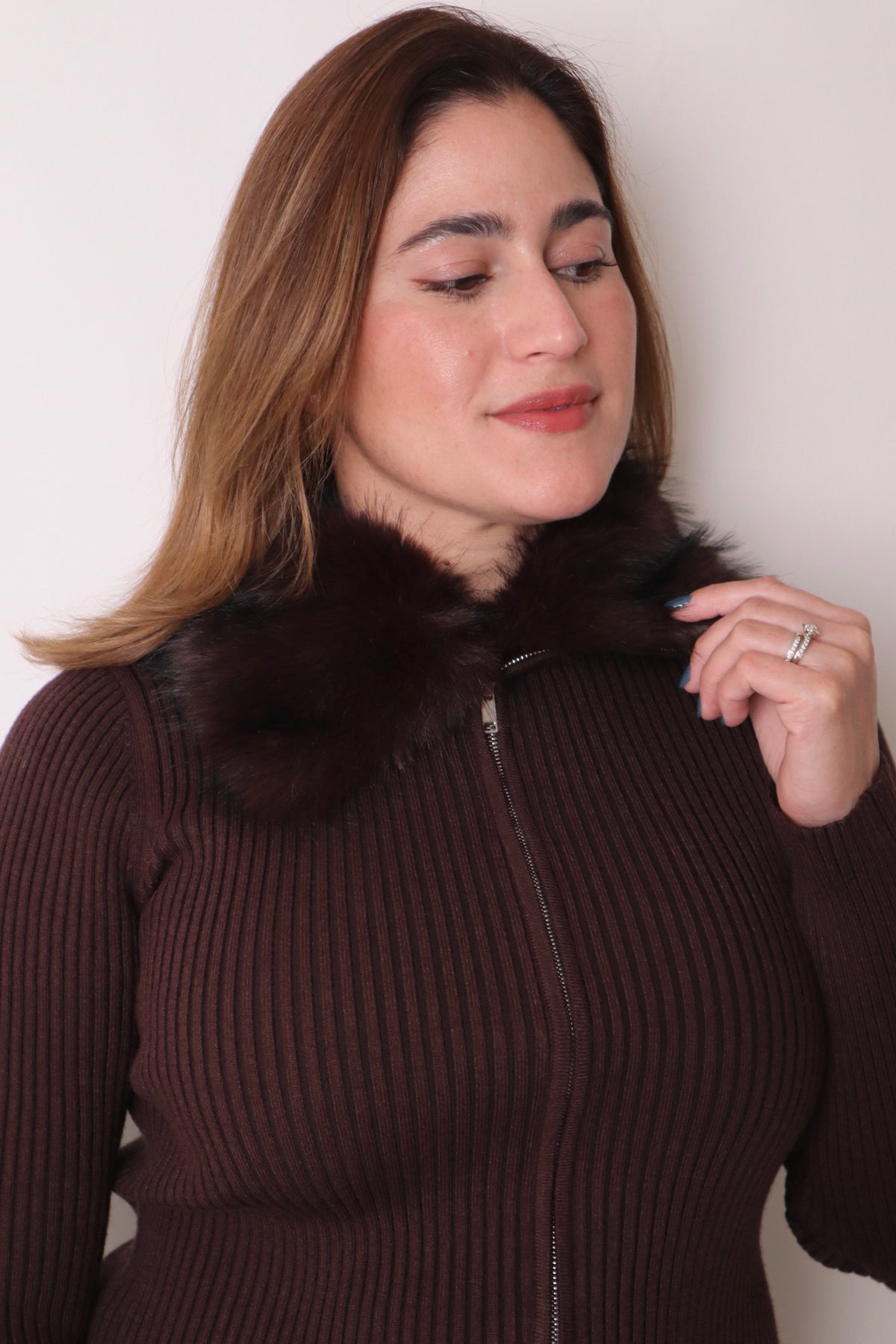 Danya Faux Fur Cardigan