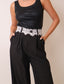 Black Lace Detail Pant