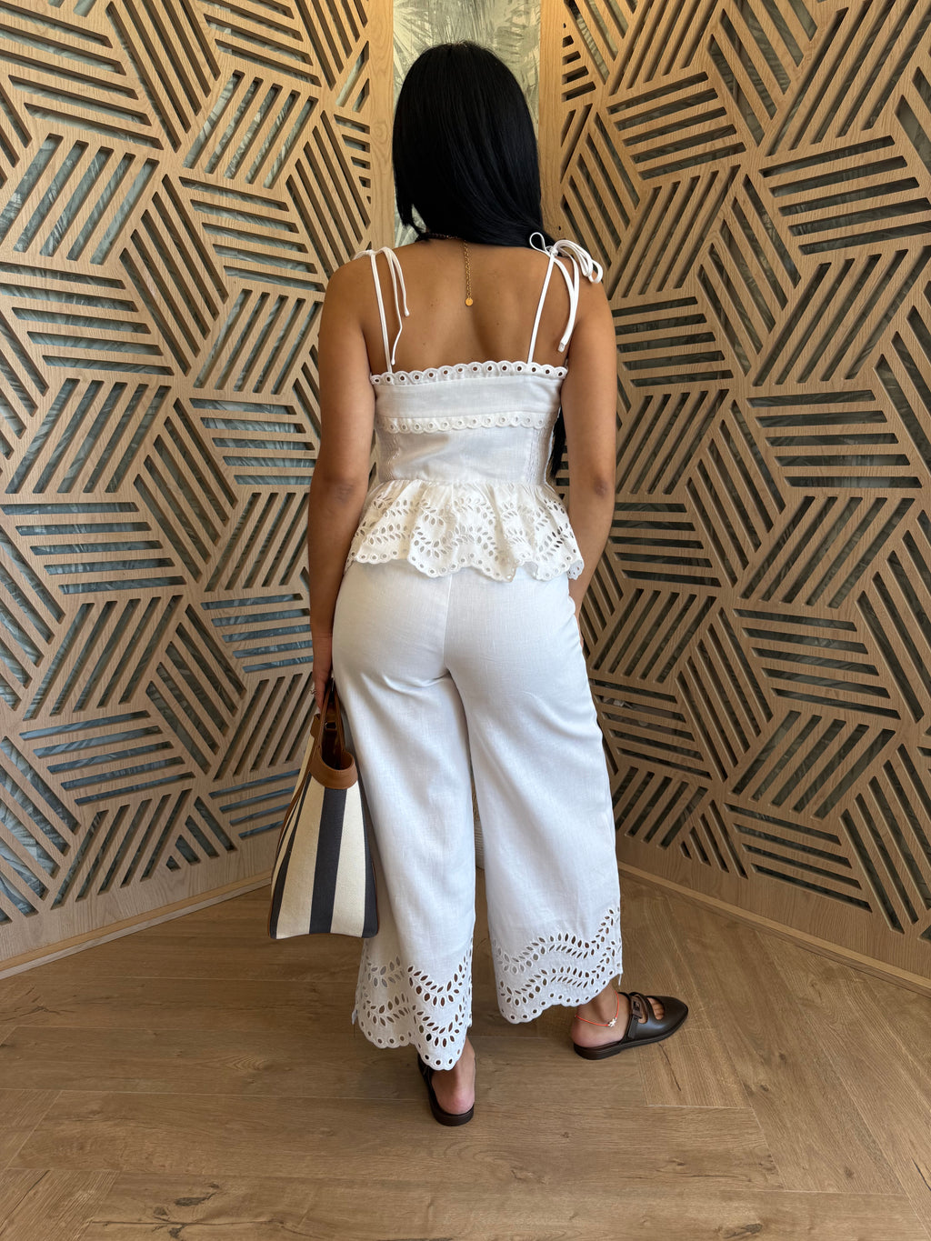 Eyelet Pants