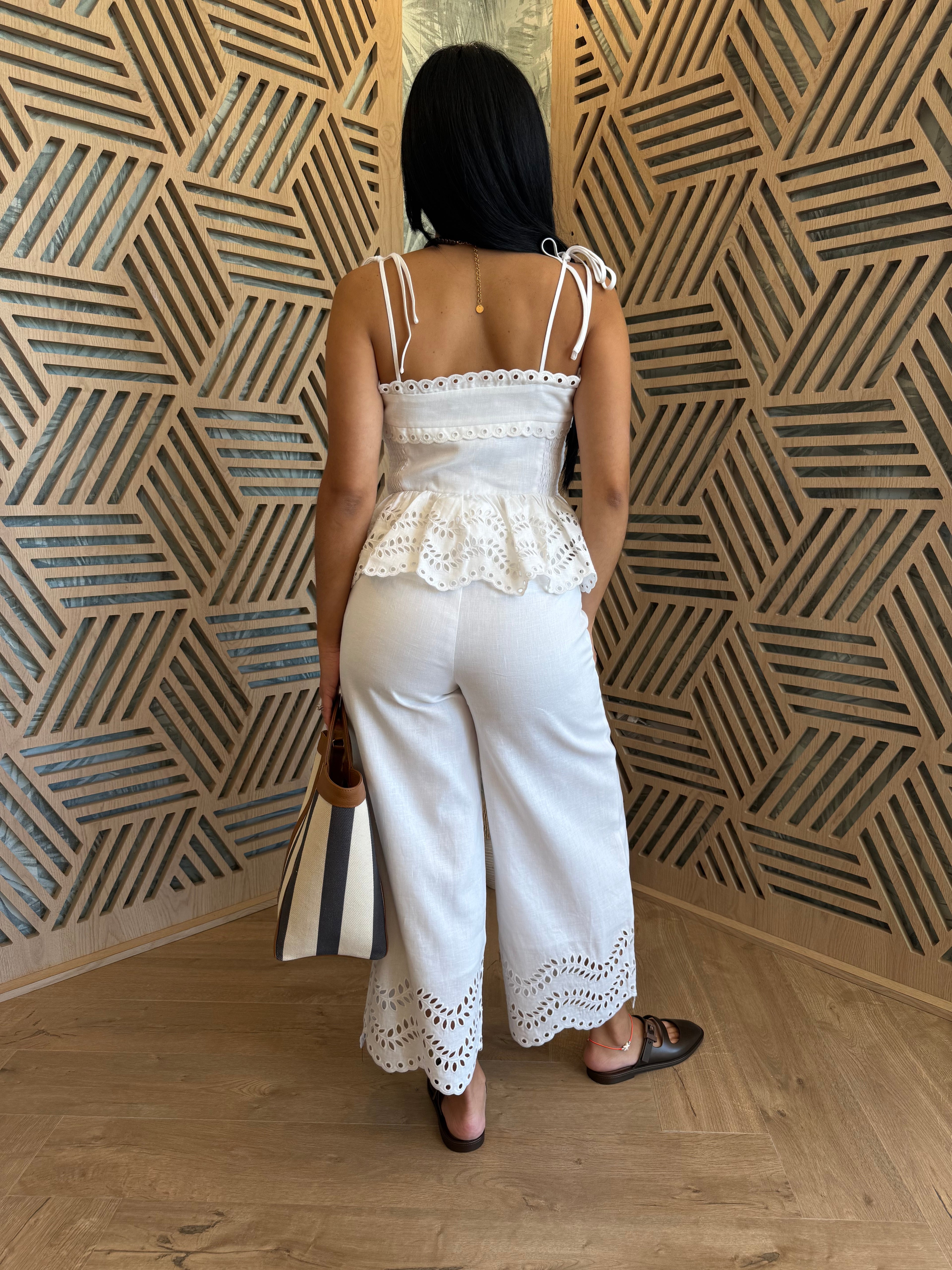 Eyelet Pants
