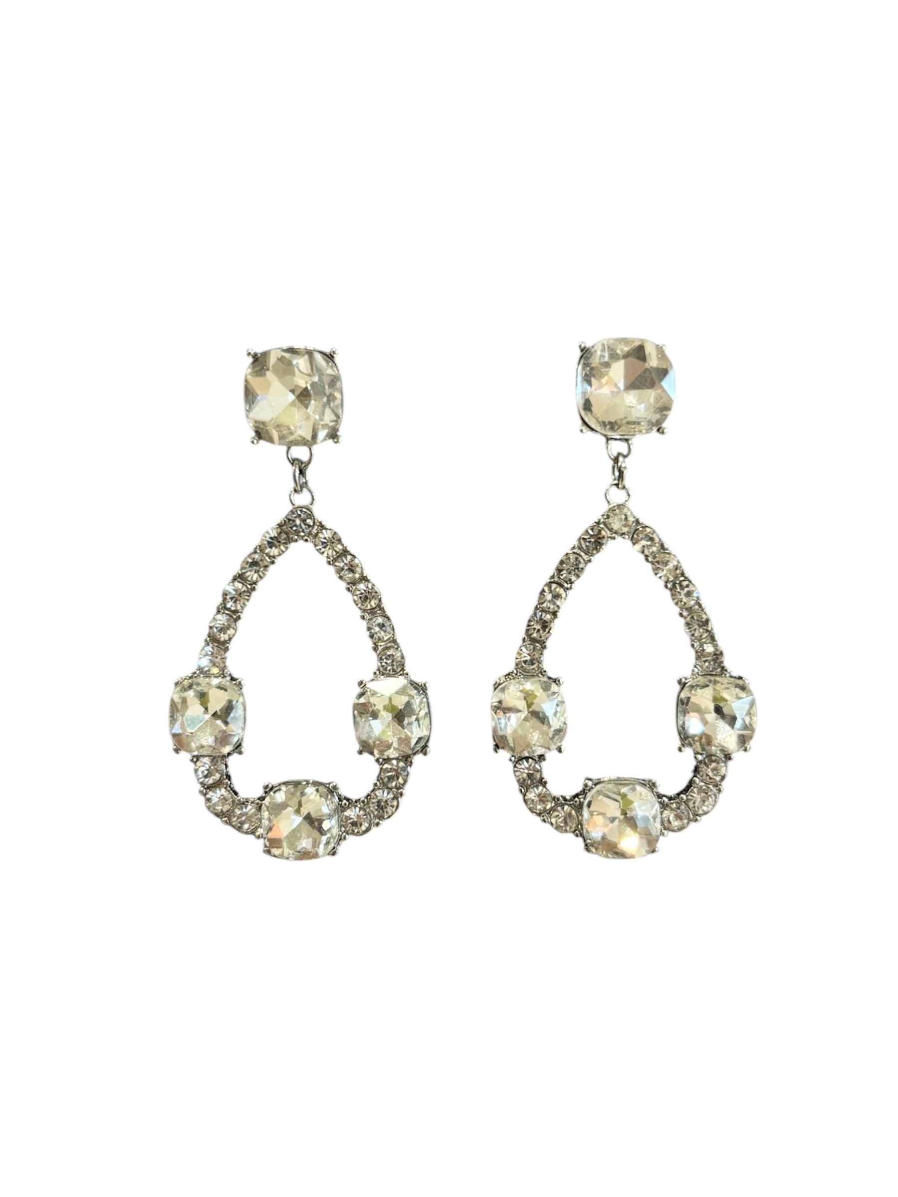 Rhinestone Tear Drop Earring