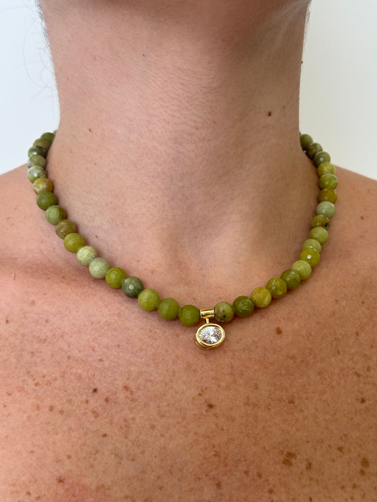 Jade Green Beaded Necklace