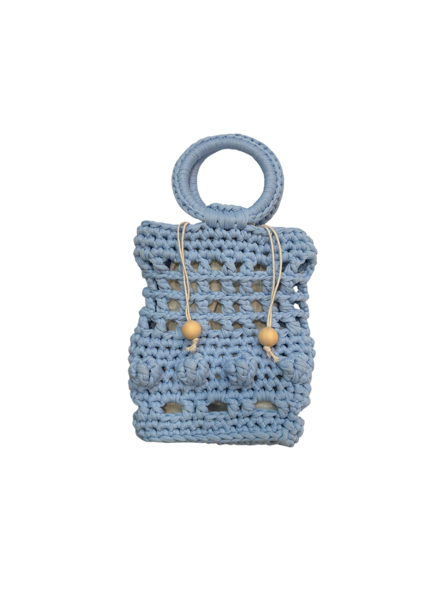 Circle Handle Crochet Bag