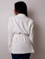 Gold Flower Button Relaxed Tie Waist Blazer
