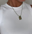 Green Heart Pendant Thread Necklace