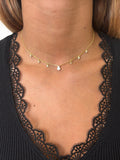 Dangling Rhinestones Necklace