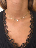 Dangling Rhinestones Necklace