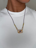 Thread Square Pendant Necklace
