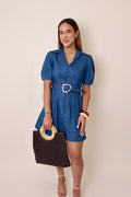 Button Down Denim Mini Dress