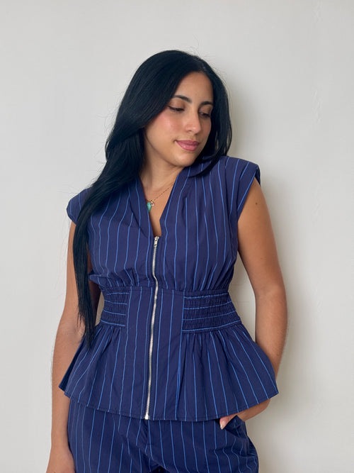 Blue Stripes Vest