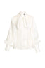 White Sheer Long Sleeves Top