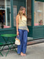 Blue Linen Long Pant