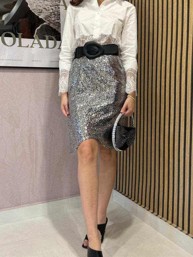 
            
                Load image into Gallery viewer, Sequins Midi Skirt
            
        