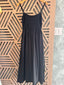 Black Thin Straps Long Dress