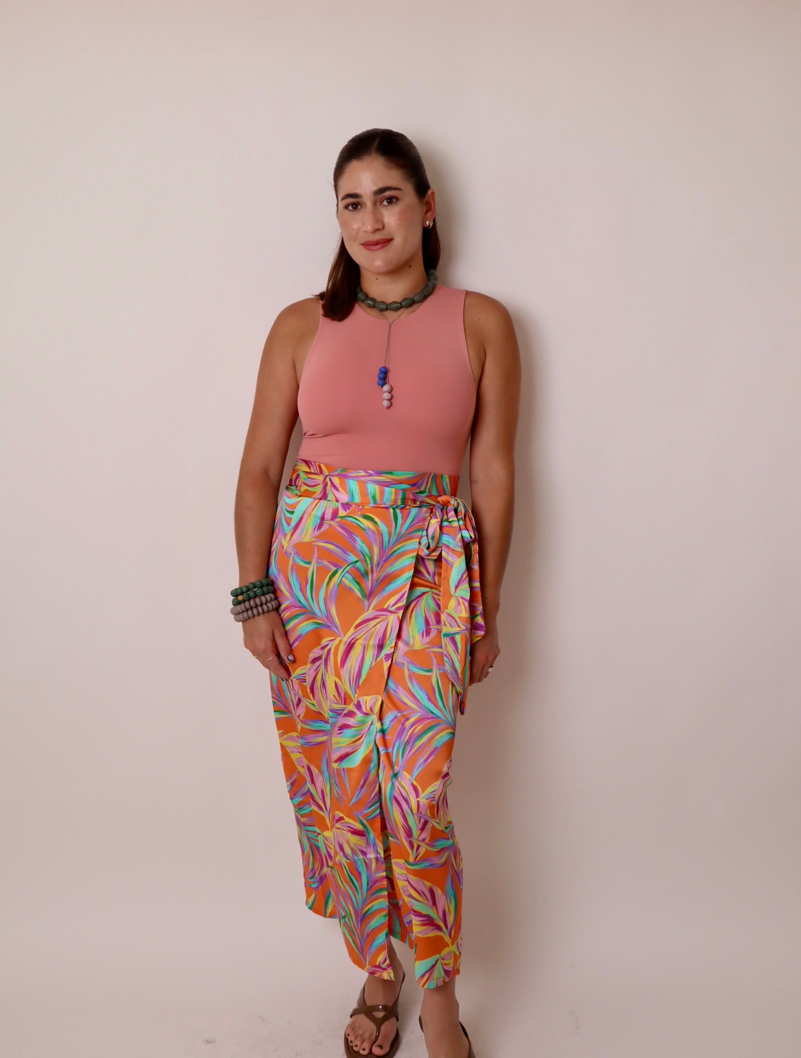Palms Wrap Skirt