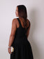 Drop Waist Peplum Midi Dress