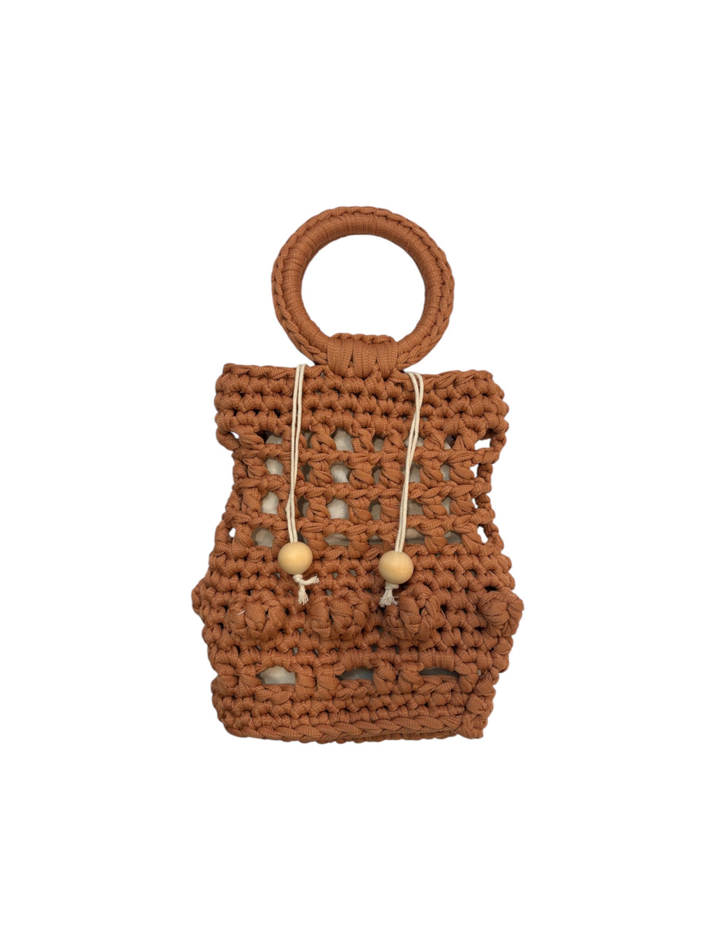 Circle Handle Crochet Bag