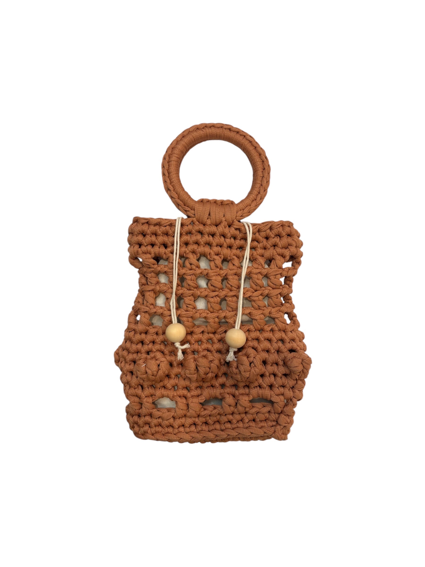 Circle Handle Crochet Bag