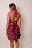 Burgundy Print Short Dress