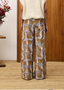 Khaki Flower Print Pant