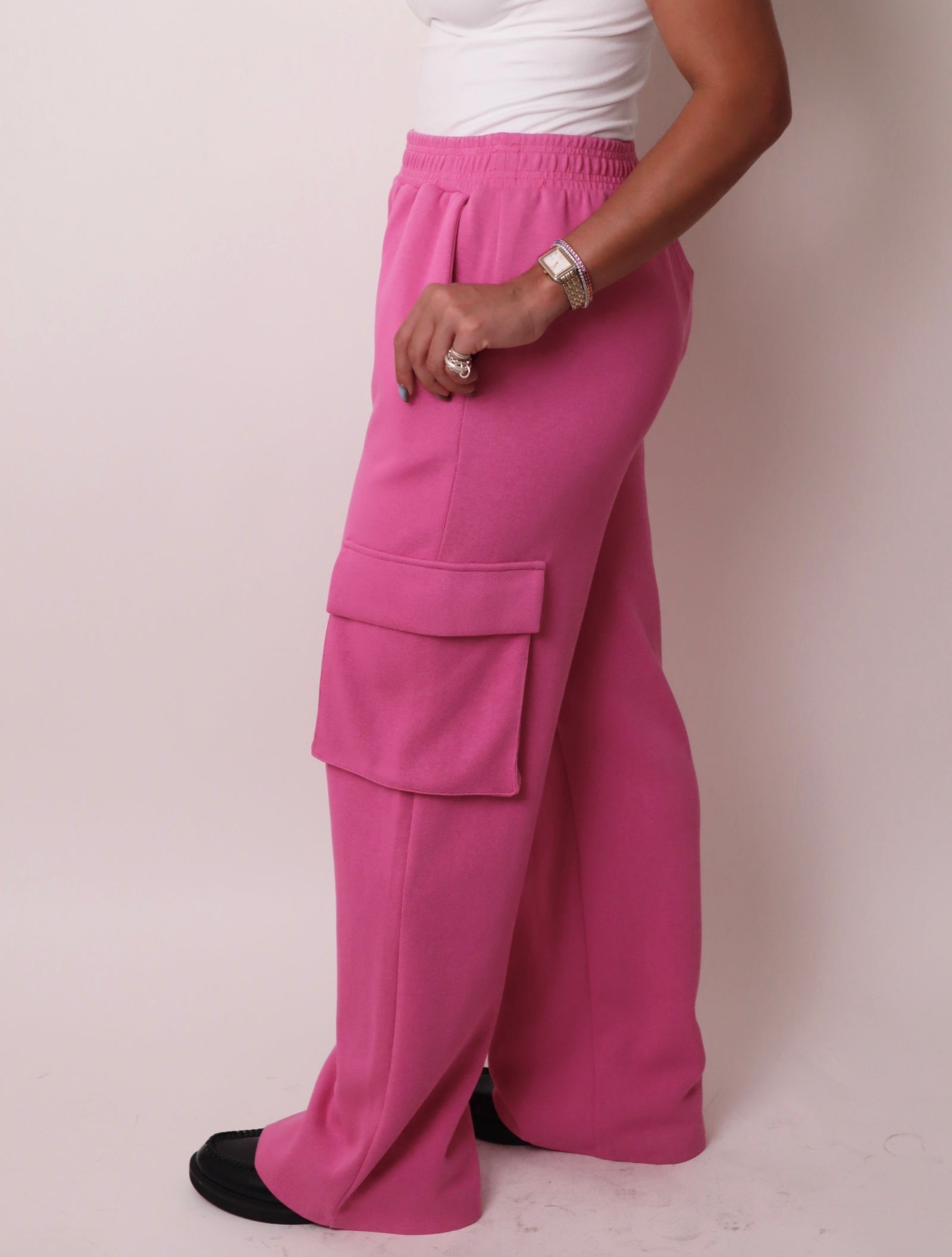 Pink Cargo Sweat Pant