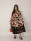 Neutrals Print Long Dress