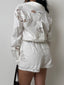 Embroidered Detail Poplin Shorts