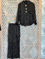 Black & Bronce Button Up Set