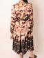Neutrals Print Long Dress