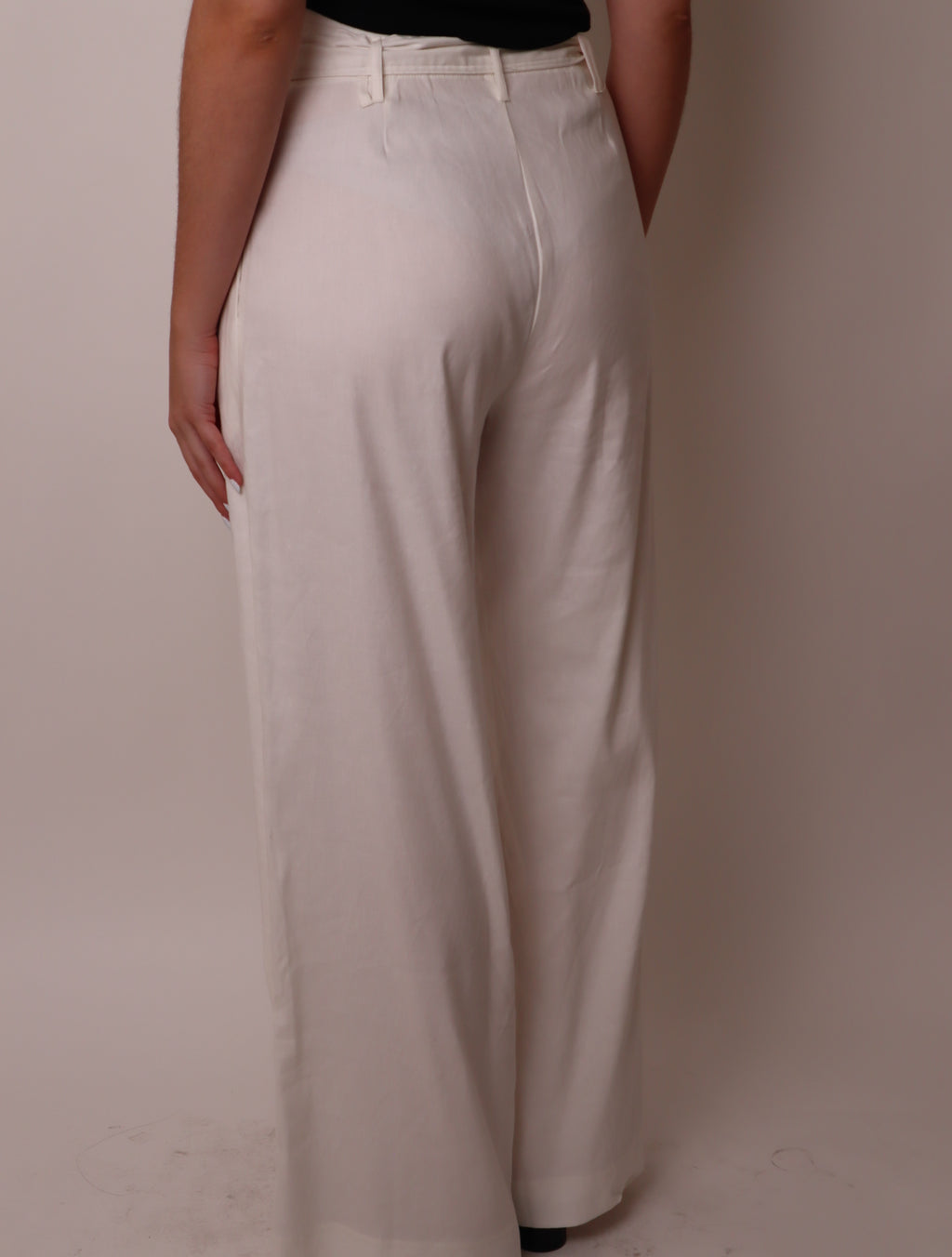 Ivory Long Pant & Gold Belt