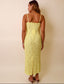Yellow Lace Long Dress