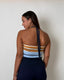 Terry Knit Halter Neck Tank Top