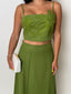 Palm Tree Embroidered Linen Top