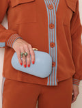 Asymmetrical Clutch Blue