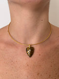 Tiger Eye Leaf Choker