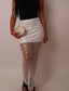Embellished Mesh Maxi Skirt