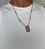 Purple Heart Pendant Thread Necklace
