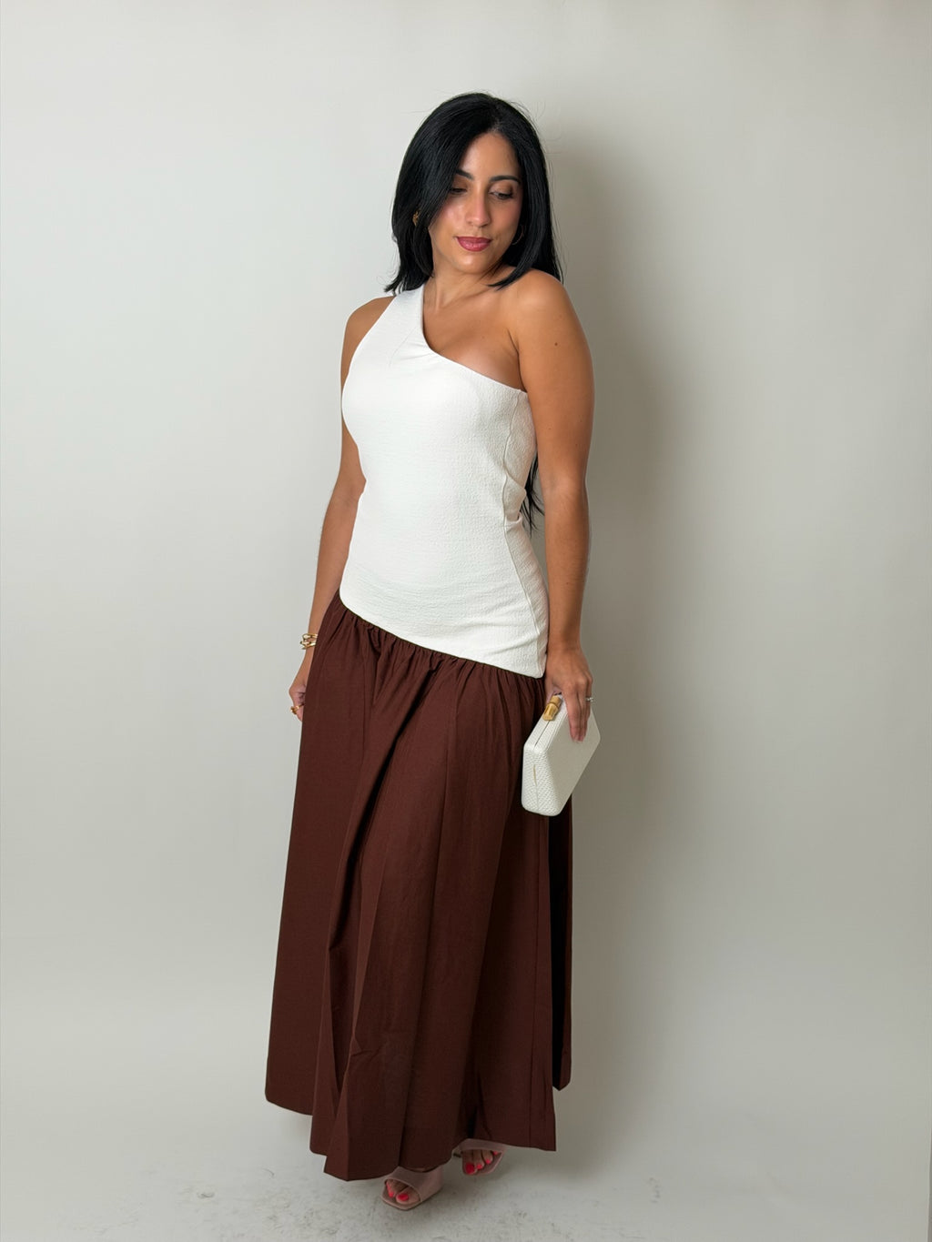 Two Toned One Shoulder Dress