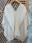 Ivory Crochet Poncho Top