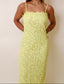 Yellow Lace Long Dress