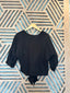 Black Linen Blouse Top